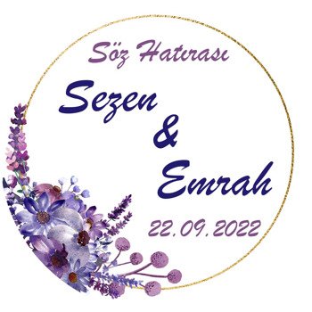 Sümbül ile Lavanta Temalı Sticker