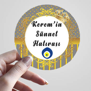 Sünnet Gold Gri Temalı Sticker