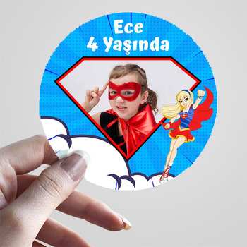 Supergirl Temalı Resimli Sticker