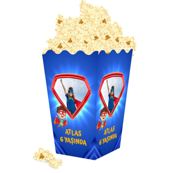 Süperman Mavi Fon Temalı Popcorn Kutusu