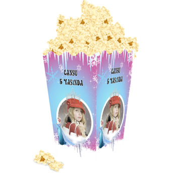 Taçlı Elsa Temalı Popcorn Kutusu