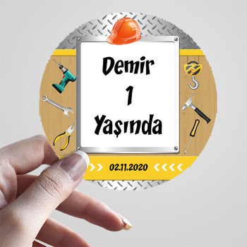 Tamirci Temalı Parti Sticker