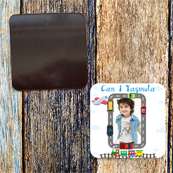 Taşıtlar Temalı Kare Magnet