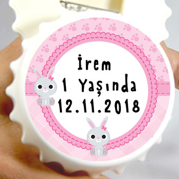 Tavşan Temalı Kapak Şekilli Magnet Açacak