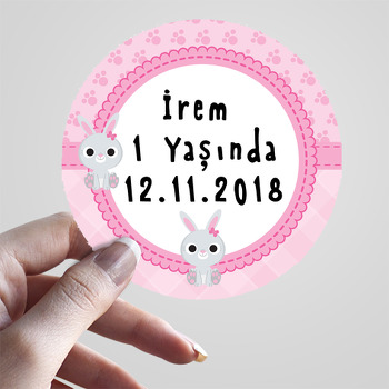 Tavşan Temalı Sticker