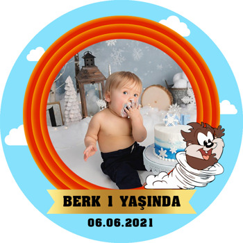 Tazmanya Canavarı Bebek Temalı Sticker