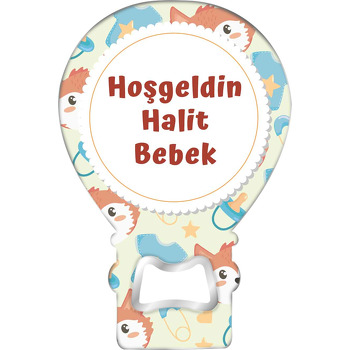 Tilki Desen ile Krem Fon Temalı Balon Magnet Açacak