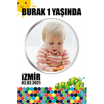 Tırtıl Temalı Resimli Magnet