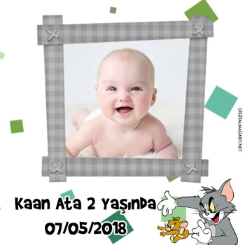 Tom & Jerry Temalı Kare Parti Afiş