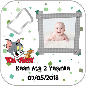 Tom ve Jerry Temalı Kare Magnet Açacak