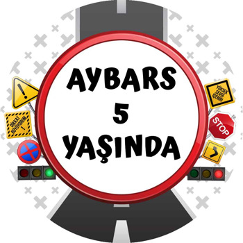 Trafik İşaretleri Temalı Doğum Günü Sticker