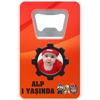 Transformers Rescue Bots Temalı Dikdörtgen Magnet Açacak