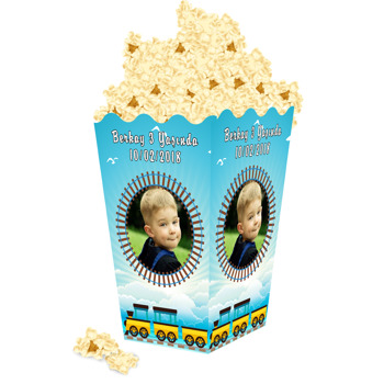 Tren Temalı Popcorn Kutusu