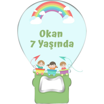 Trende Çocuklar ile Uçurtma Temalı Balon Magnet Açacak