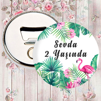 Tropikal Flamingo Temalı Magnet Açacak