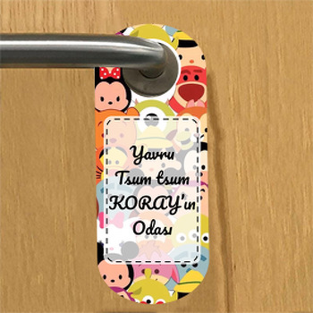 Tsum Tsum Temalı Çocuk Odası Kapı Askısı