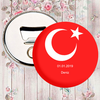 Türk Bayrağı Temalı Magnet Açacak