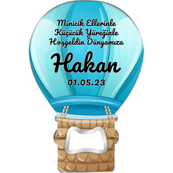 Turkuaz Balon Temalı Balon Magnet Açacak