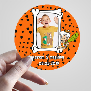 Turuncu Bambam Temalı Resimli Sticker