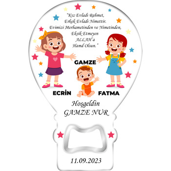 Üç Kız Kardeş ile Yıldızlar Temalı Balon Magnet Açacak