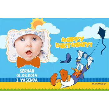 Uçurtmalı Donald Duck Temalı Plastik Magnet