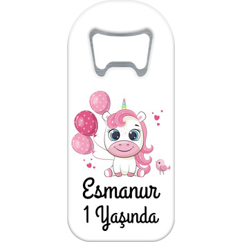 Unicorn ile Pembe Kuş Temalı Uzun Magnet Açacak