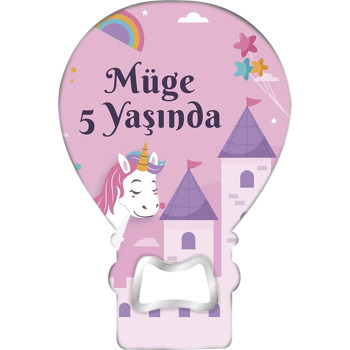 Unicorn ile Prenses Kalesi Temalı Balon Magnet Açacak