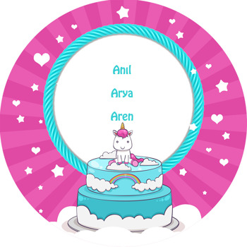 Unicorn Pasta Temalı Sticker