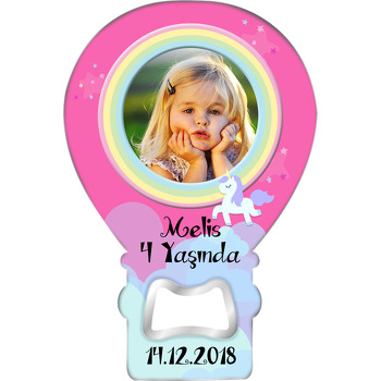 Unicorn Pink Temalı Balon Magnet Açacak