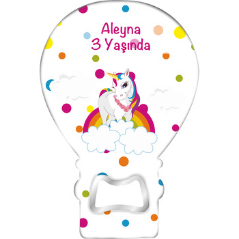 Unicorn Rainbow Temalı Balon Magnet Açacak