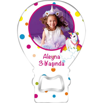 Unicorn Rainbow Temalı Balon Magnet Açacak