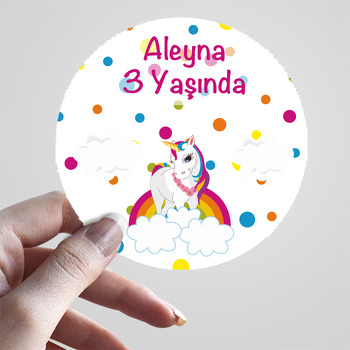 Unicorn Rainbow Temalı Sticker