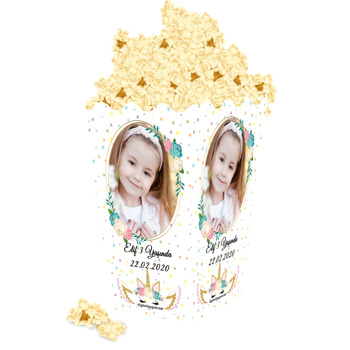 Unicorn Star Temalı Popcorn Kutusu