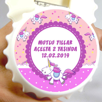 Unicorn Temalı Kapak Şekilli Magnet Açacak