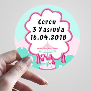 Unicorn ve Atlı Karınca Temalı Sticker