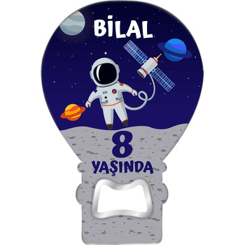 Uydu ile Astronot Temalı Balon Magnet Açacak