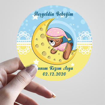 Uyuyan Ayıcık Temalı Sticker