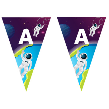 Uzay Ve Astronot Temalı Parti Banner