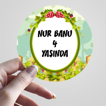 Üzüm Temalı Parti Sticker