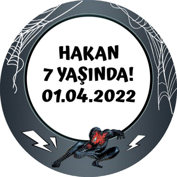 Venom Spider Temalı Akrilik Daire Magnet