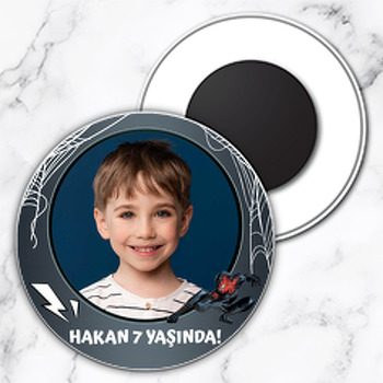 Venom Spiderman Temalı Daire Plastik Magnet