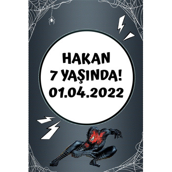 Venom Spiderman Temalı Doğum Günü Afiş