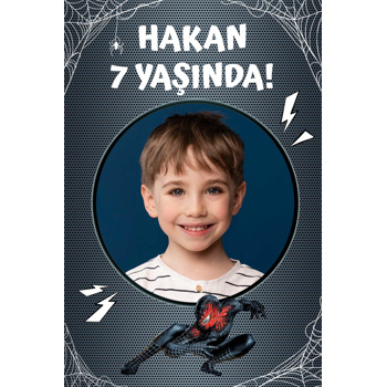 Venom Spiderman Temalı Doğum Günü Magnet