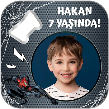 Venom Spiderman Temalı Kare Magnet Açacak