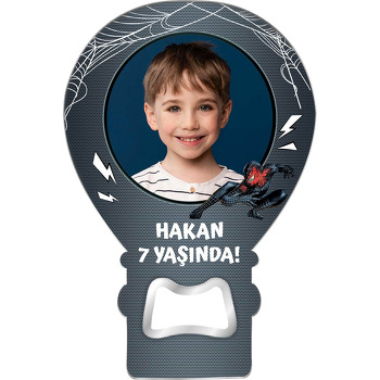 Venom Spiderman Temalı Resimli Balon Magnet Açacak