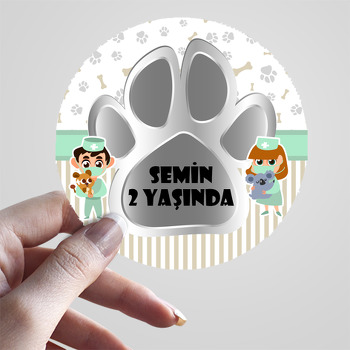 Veteriner Temalı Sticker