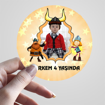 Vikingler Temalı Resimli Sticker