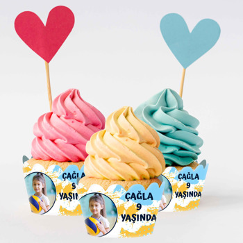 Voleybol Temalı Cupcake Sargısı