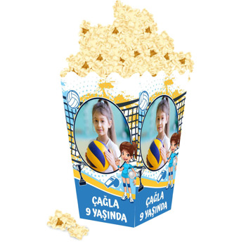 Voleybol Temalı Popcorn Kutusu