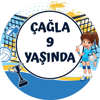 Voleybol Temalı Sticker